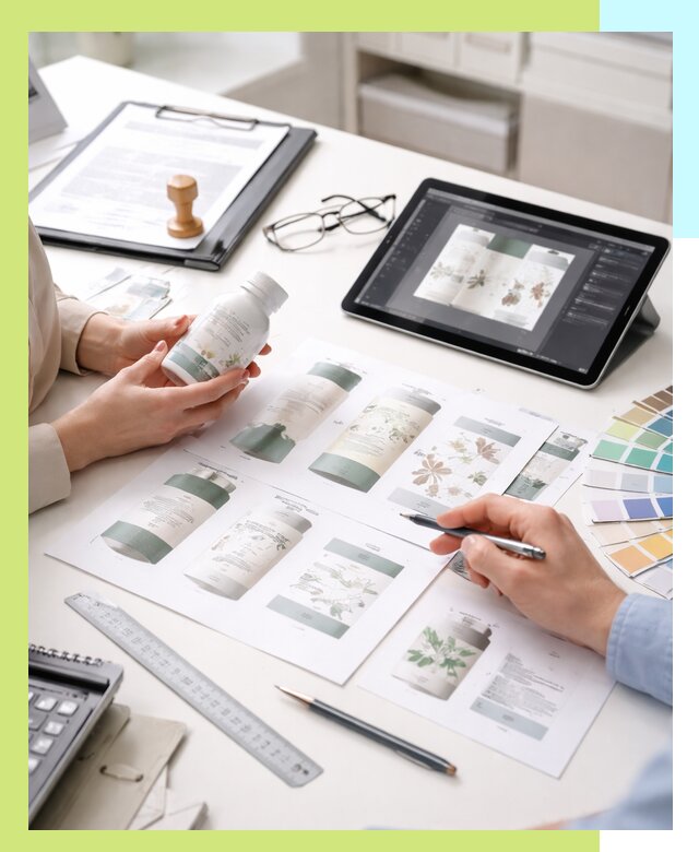 Профессиональная разработка дизайна и текста этикетки продукции в Батайске